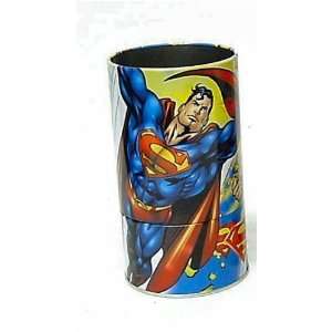   Superman Tin Pencil Cup Holder with Secret Compartment Toys & Games