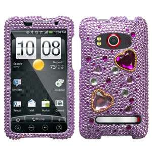 Love Crash Crystal Diamond BLING Hard Case Phone Cover for Sprint HTC 