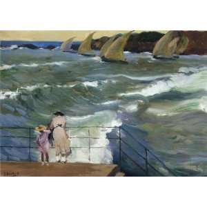   Bastida   24 x 16 inches   The Waves at San Sebast