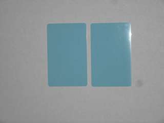 100 Blank PVC Plastic Photo ID Blue Credit Card 30Mil  