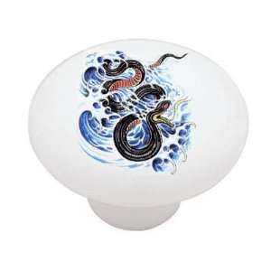  Sea Snake Decorative High Gloss Ceramic Drawer Knob