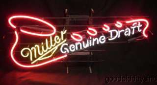Miller Genuine Draft Saxophone Neon Beer Sign Light  