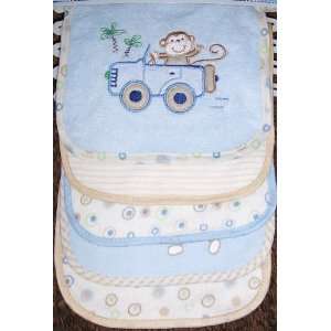 Cutie Pie Baby 5 Pack Baby Bibs Monkey Car Appliques/Embroidered Bib 