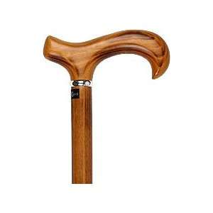 Scorched Beechwood Derby Walking Cane With Scorched Beechwood Shaft 