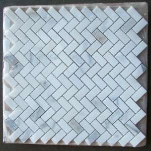 Calacatta Gold 5/8x1 1/4 Herringbone Mosaic Tile Honed   Marble from 