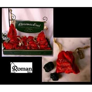 Roman Lump Of Coal In Red Velvet Gift Sack 