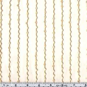  108 Window Sheer Stripe Gold/Gold Fabric By The Yard 