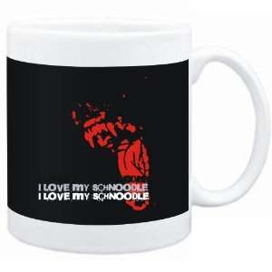 Mug Black  I love my Schnoodle  Dogs 