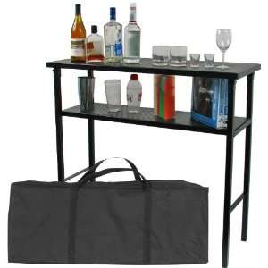 Trademark Deluxe Metal Portable Outdoor Bar Table with Carrying Case 