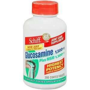Schiff Glucosamine Plus MSM   200 Tablets