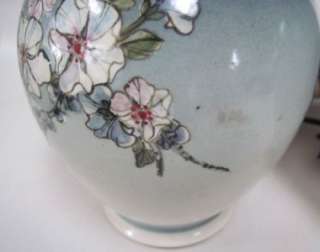 1984 Santa Barbara Ceramic Design 9 Hand Painted Apple Blossom Lamp 