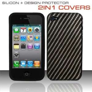   AT&T) Silicon Case + Rubberized Design Cover   Carbon Fiber 2 SCDP