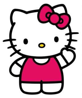 New Large HELLO KITTY WORLD WALL DECALS Baby Nursery Stickers Pink 