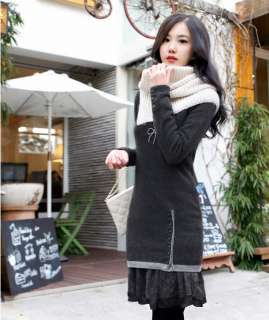 yrfashion Korean Women Fashion Elegant Lace Flounce Cotton Turndown 