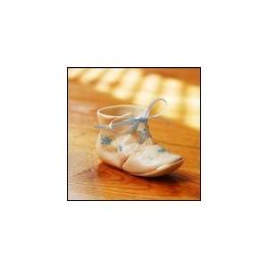  Personalized Porcelain Baby Bootie with Blue Laces Baby