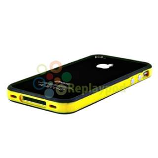 Yellow/Black Bumper w/ Button Skin Case Cover+PRIVACY FILTER for 