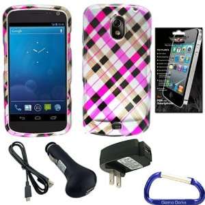  Gizmo Dorks Hard Cover Case (Pink Checker) with Charger 