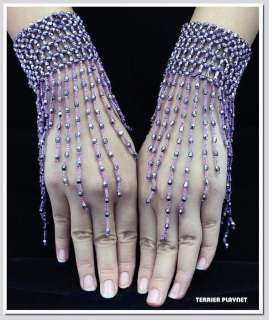 Light Purple Beads Latin Salsa Belly Dance Bracelet B83  