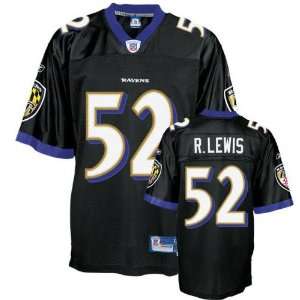  Ray Lewis #52 Baltimore Ravens Replica NFL Jersey Black 