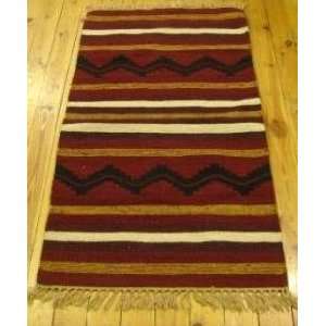 100% Wool handloomed handmade Egyptian Tirbal kilim rug 28x61 inch 