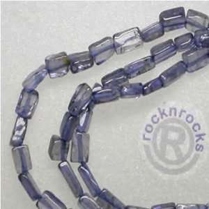 LOVELY IOLITE WATER SAPPHIRE CUBE RECTANGLE BEADS 15 