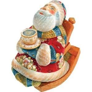   Hand Crafted Musical Rocking Chair Santa Statue