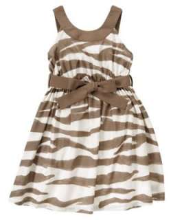   Safari girls dress 3T 4T 7 8 9   brown stripes baby clothes  