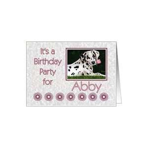  Birthday party invitation for Abby   Dalmatian puppy dog 