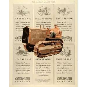  1929 Ad Caterpillar Tractor Farming Logging Industrial 