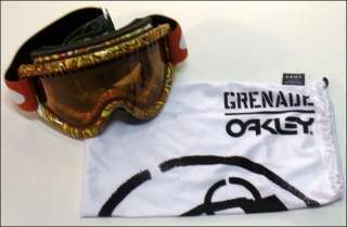 See Pics Oakley Grenade Pro Frame Snow Goggles Rasta Frame/Persimmon 