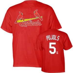 Youth St. Louis Cardinals #5 Albert Pujols Name and Number S/S Red 