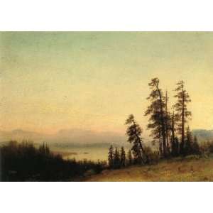   24x36 Inch, painting name Landscape With Deer, By Bierstadt Albert
