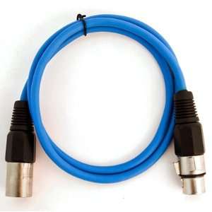  SEISMIC AUDIO   SAXLX 3   Blue 3 XLR Patch Cable Musical 