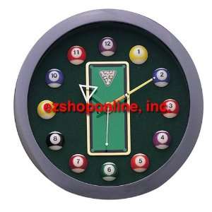  Pool Time Snooker Ball Number Neon Clock