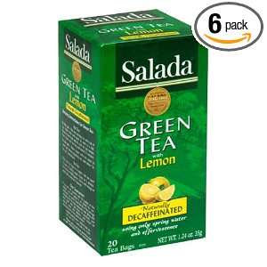 Salada Lemon Green Tea, Decaf (20 tea Grocery & Gourmet Food