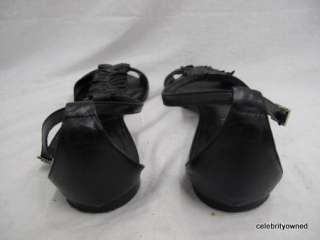 Loeffler Randall Black Ruffle Rowena Sandals 9B  