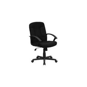  Mid Back Black Fabric Task and Computer Chair with Nylon 