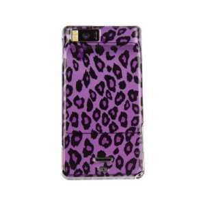  Solid Plastic Phone Design Cover Case Purple and Black 