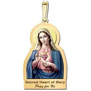  Sacred Heart Or Immaculate Heart Of Mary Outlined Medal 