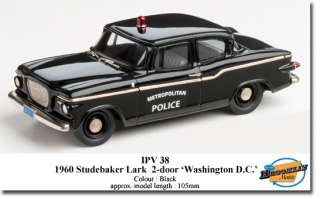 BROOKLIN 1960 STUDEBAKER LARK POLICE CAR WASHINGTON DC IPV 38  