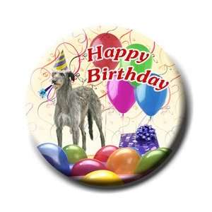  Scottish Deerhound Happy Birthday Pin Badge Everything 