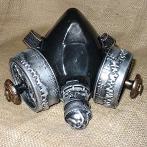 Steampunk Victorian Gas Mask respirator Cyber punk goth sci fi biker 