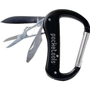   Mini Survival Knife on Carabiner   Black   LW MT410B