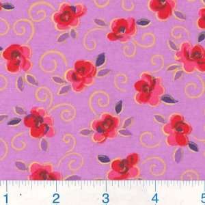   Heels Flannel Floral Purple Fabric By The Yard Arts, Crafts & Sewing