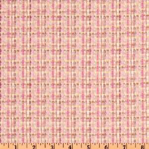  58 Wide Yarn Dyed Suiting Tweed Pink Fabric By The Yard 