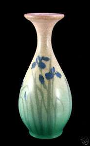 Rookwood Vase Hand Painted Irises by Edith Noonan 1907  