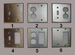 GANG SWITCH DUPLEX DECORA STAINLESS STEEL COVER PLATE  