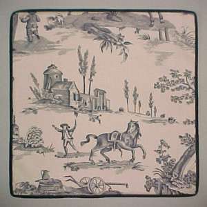 PIERRE DEUX TOILE DECORATOR ACCENT THROW PILLOW COVER  