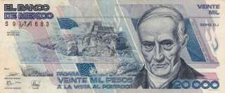 Mexico $ 20,000 Pesos Quintana Roo Mar 28, 1989 Exc.  