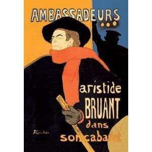 Vintage Art Ambassadeurs Aristide Bruant dans Son Cabaret 